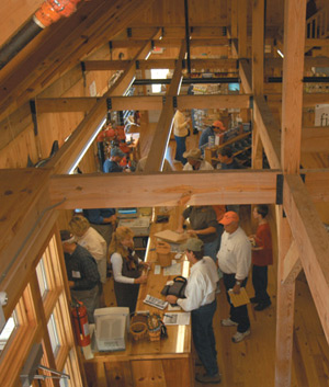 View of Front Counter from Above at Little River Outfitters