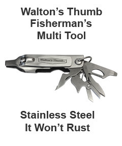 Walton's Thumb Fisherman's Multi Tool Shown with Tools Open