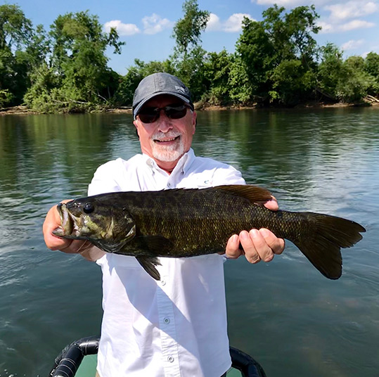 Steve Hall (Mouse) with a Large Smallmouth Bass
